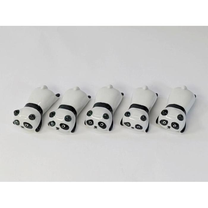 【波佐見焼】箸置き5個組 パンダ 【西海陶器 ５２0７９６
