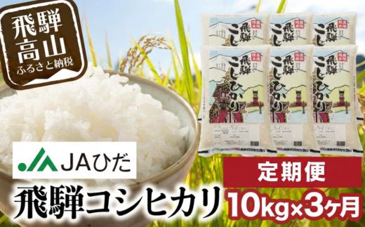 【定期便 3ヶ月】（全3回）令和7年産 飛騨コシヒカリ 白米 10kg | こしひかり 飛騨こしひかり お米 コメ 精米 飛騨産 飛騨高山 JAひだ GS106