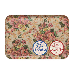 TATSU-CRAFT マグネットトレー L 39cm ヴィクトリアン オールドローズ すべり止め付き ［Tk1102］