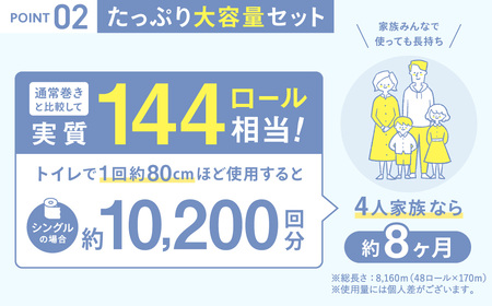 ロング170S シングル/日用品 トイレットペーパー 消耗品 備蓄 古紙 再生紙100％ 環境にやさしい 美濃桜製紙 防災 エコ 生活用品 3倍巻 交換 頻度 長持ち 個包装 芯あり ミシン目なし エ