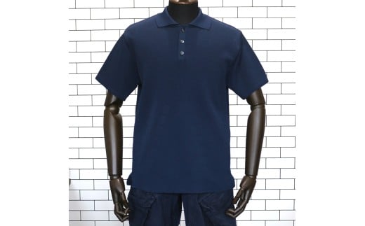 体にやさしいニットポロシャツ ネイビーM 新潟県 五泉市 有限会社桜井メリヤス工場