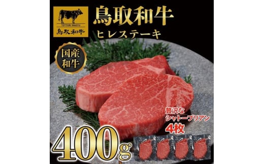 【8か月定期便】鳥取和牛ヒレステーキ4枚(400g) 1211