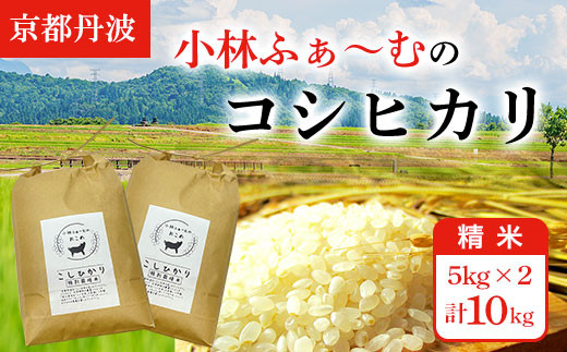 
            【京都丹波】小林ふぁ～むのコシヒカリ(令和6年産・精米)5kg×2 計10kg  ふるさと納税 米 コシヒカリ こしひかり 10kg 京都府 福知山市
          