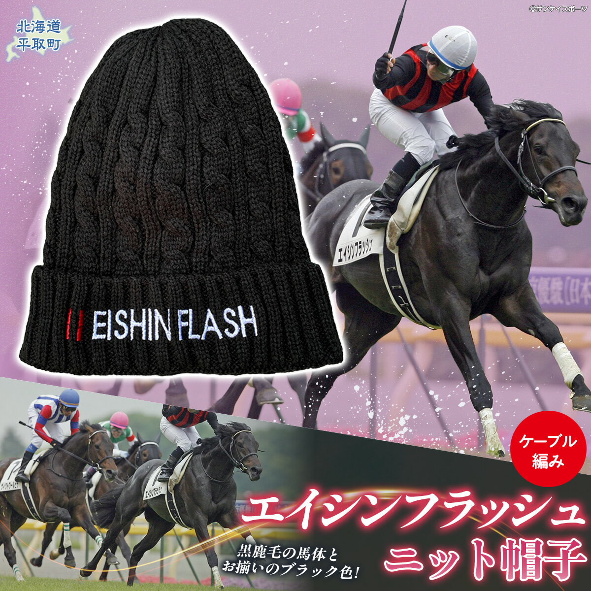 【ふるさと納税】【エイシンフラッシュ】ニット帽子【ふるさと納税 人気 おすすめ ランキング 馬 競馬 競走馬 引退馬 エイシンフラッシュ 日高 北海道 平取町 送料無料】 BRTV029