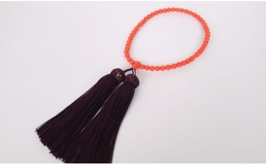 赤珊瑚の片手数珠 訳あり 珊瑚 赤サンゴ 数珠