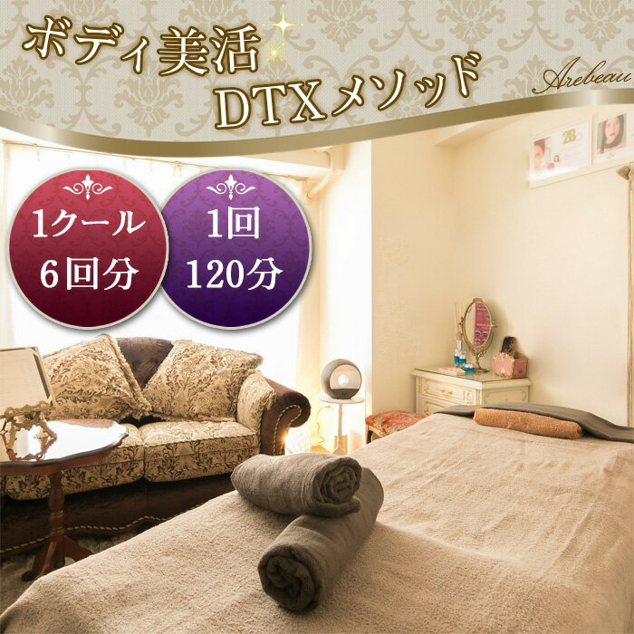 【ふるさと納税】No.254 ボディ美活DTXメソッド　1クール　6回分（1回120分） ／ チケット 伝統医療 慢性疲労 体調改善 オールハンド 肥満予防 痩せ エイジングケア 送料無料 埼玉県