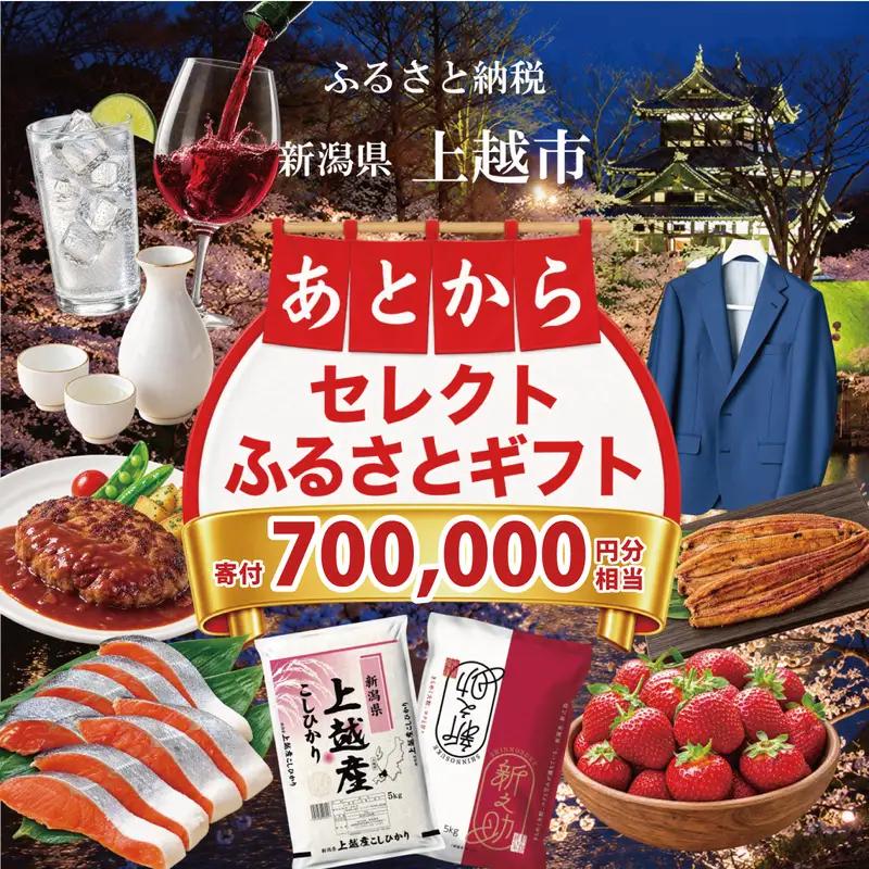 上越市 あとからセレクトふるさとギフト 寄附700,000円相当