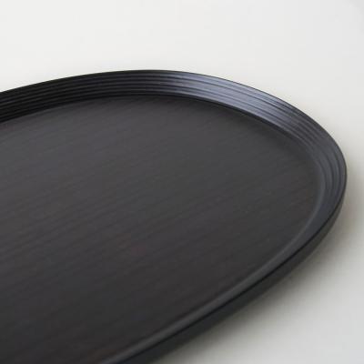 ふるさと納税 弘前市 BUNACO オーバルトレイ Sサイズ (ブラック) お盆 トレイ|24_brb-200101a |  | 02