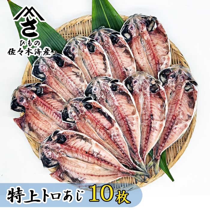 【ふるさと納税】佐々木海産 干物セット【特トロあじ10枚セット】伊豆・伊東のひもの詰め合わせ 静岡県伊東