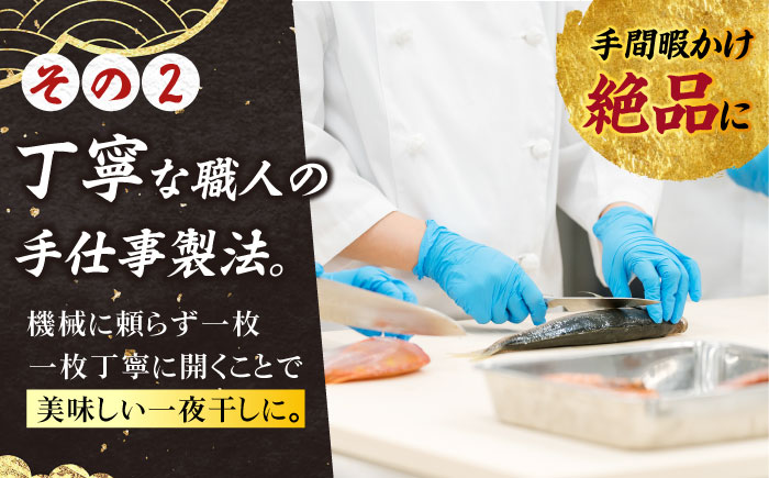 【12回定期便】【L】一夜干し みりん干し（アジ/サバ）計12尾 五島市/愛情食彩 [PCH032]