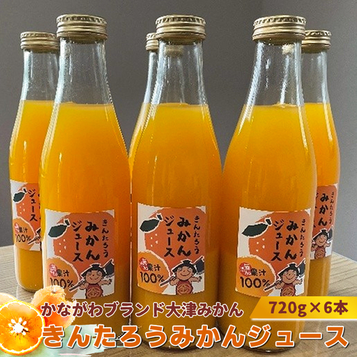 かながわブランド大津みかん　きんたろうみかんジュース720g×６本【 ジュース みかん 神奈川県 山北町 】