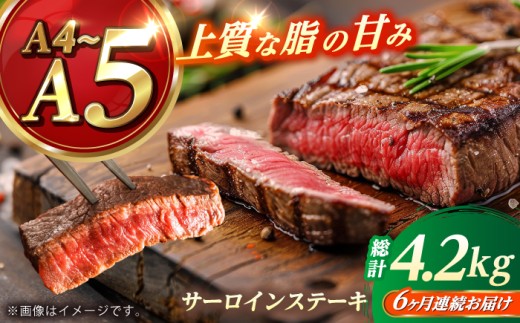 【全6回定期便】 長崎和牛 サーロイン ステーキ 350g×2 【KRAZY MEAT】 A5 A4 冷凍 和牛 肉 牛肉 BBQ [RCQ012]