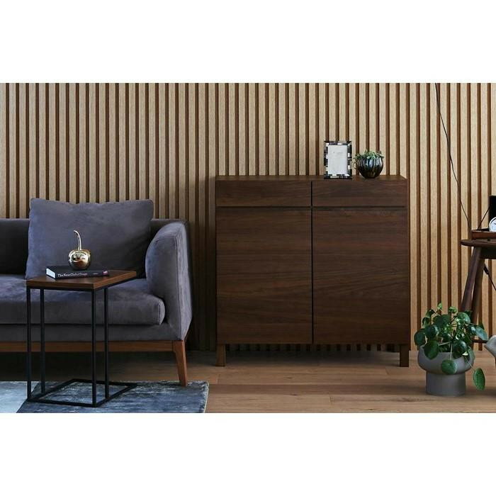 【ふるさと納税】【開梱設置】高野木工 LECCE レッチェ 90キャビネット ウォルナット 【10年保証】 | 家具 インテリア 北欧 木製 天然木 無垢材 日本製 アンティーク リビング キャビネット サイドボード ウォールナット 脚付き 幅90 高さ88cm 書類 引き出し 収納棚 扉付き