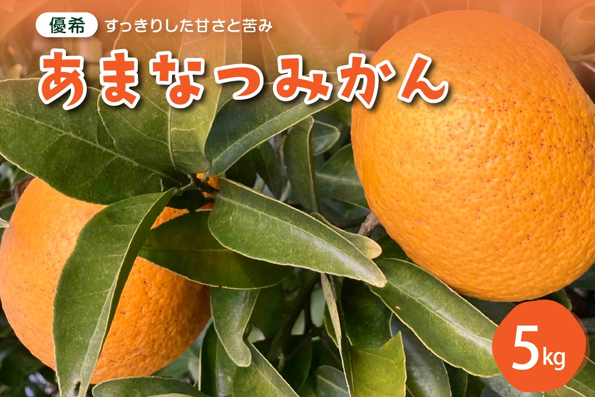 
            【2026年2月上旬～発送】栽培期間中無農薬 甘夏みかん 5kg ku044-009-25
          
