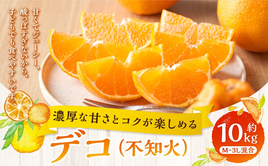 
                  【 濃厚な甘さとコクが楽しめる 】 デコ （ 不知火 ） 約10kg みかん ミカン 柑橘 柑橘類 柑橘系 くだもの 果物 フルーツ 果実 果汁 果肉 国産 愛媛県産 【 2027年1月上旬～4月下旬発送予定 】 ( 1051 )
                