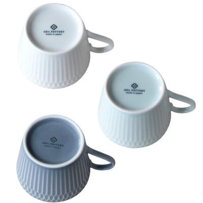 ふるさと納税 瑞浪市 【2客SET】美濃焼 さざなみ 8.5カフェカップ&ソーサー(13皿)  ホワイト 200cc |  | 03