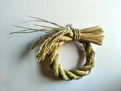 注連縄（ しめなわ ） 藁 しめ縄 リース ebiko 16-018