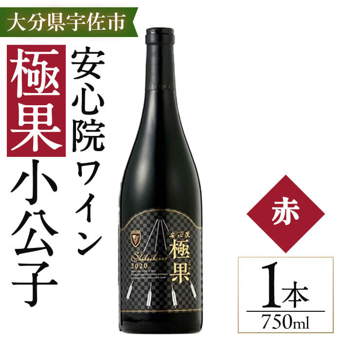 【ふるさと納税】安心院ワイン 極果 小公子 専用カートン(化粧箱)入り(750ml) 酒 お酒 ワイン 赤ワイン アルコール 飲料 ぶどう 葡萄 ギフト 贈り物【104305000】【山添産業】