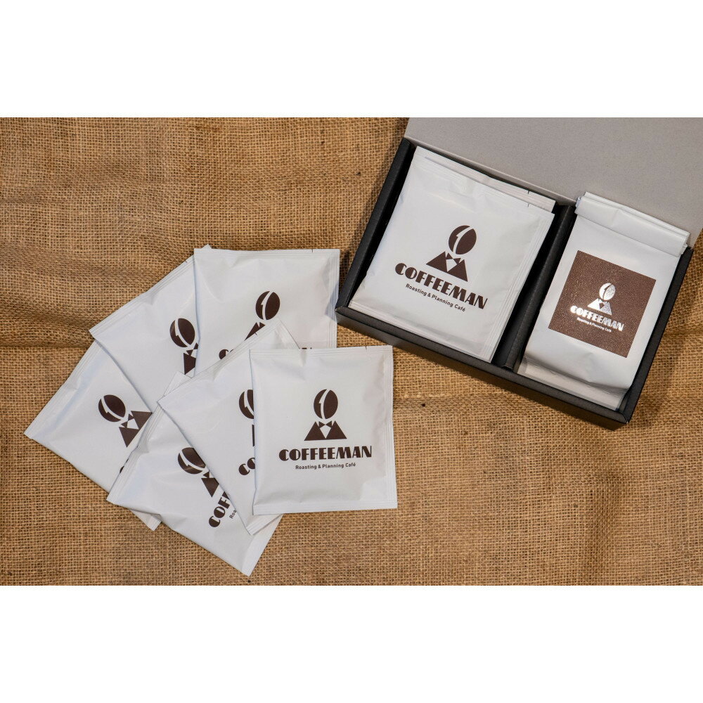 【ふるさと納税】セット【福岡市COFFEEMAN】焙煎日本チャンピオン厳選セット 旬なブレンド(豆)200g＋6.4Blendドリップバッグ(10g)×6個 | 珈琲 飲料 コーヒー ドリップバッグ ソフトドリンク　人気　おすすめ　送料無料