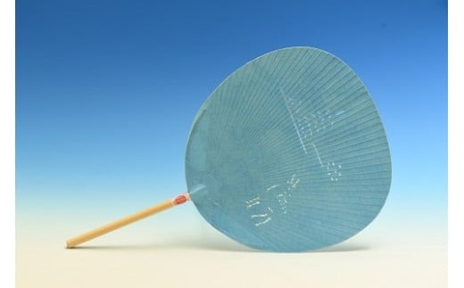 奈良うちわ・水色（鹿と興福寺の五重の塔）うちわ 団扇 池田含香堂 奈良県 奈良市 I-17