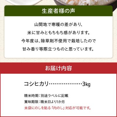 ふるさと納税 天草市 天草市方原産　白米(コシヒカリ)3キロ【先行受付】_S150-002 |  | 03