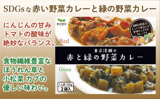東京都清瀬市の野菜カレー　『赤いカレー』と『緑のカレー』セット