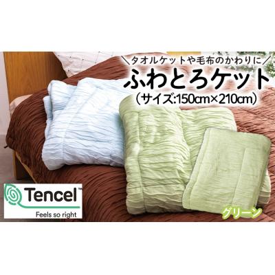 ふるさと納税 山形市 【日本の極み】選べる3色♪ふわとろケット [グリーン]  FZ23-296
