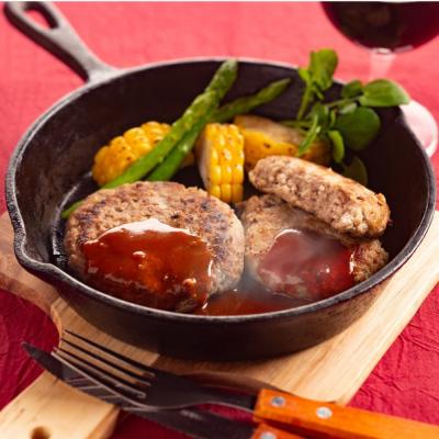 ふるさと納税 紋別市 【ホワイトデー】喜多牧場の手づくり牛・豚ハンバーグ4パック |  | 02