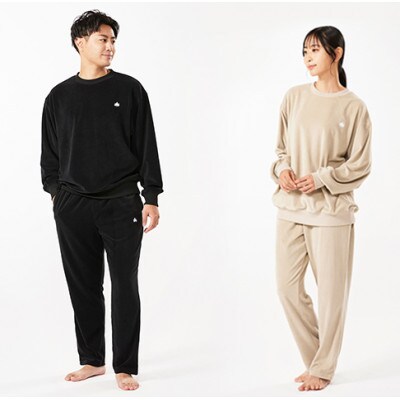 LBL ボディリカバリー ベロアスウェットパンツ M ブラック 就寝時におすすめ 35213713【1718841】