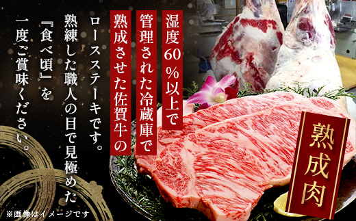 V-7  【熟成肉『ステーキ満喫』コース】佐賀牛 ロースステーキ２５０ｇ×１０枚
