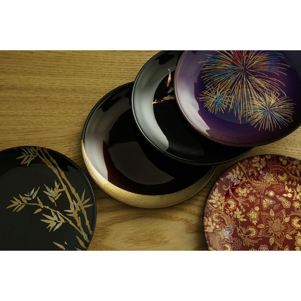 和柄蒔絵丸小皿6枚セット　CU90005_イメージ2