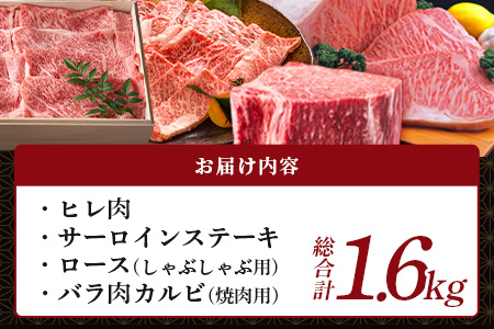 佐賀牛　プチ食べつくしコース（全４種類）　おひとり様コース　総重量1.6kg