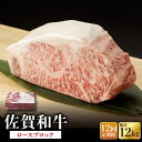 【ふるさと納税】【12回定期便】佐賀和牛 ロースブロック1kg 佐賀県産 黒毛和牛 牛肉 牛 佐賀県嬉野市/一ノ瀬畜産 [NAC133]