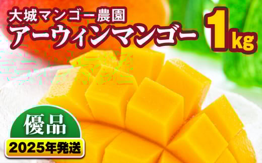 【2025年発送】大城マンゴー農園のアーウィンマンゴー（優品）1kg