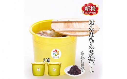 紀州南高梅　ほんまもんの梅干し（塩分20％）秀品　L,2L,3Lサイズいずれか　10kg樽 ２樽+もみしそ（750g） / 田辺市 紀州南高梅 南高梅 梅干 梅 しそ 秀品 樽入り 梅干し うめ 和歌山【mry010-3】