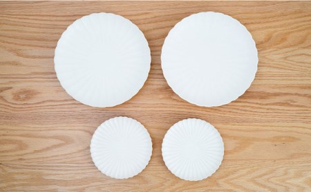 【波佐見焼】花しのぎ 大皿 小皿 （白） 4点セット 食器 皿 【団陶器】 [PB95] 波佐見焼