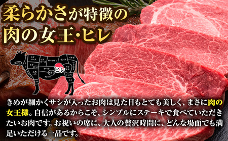 博多和牛 ヒレステーキ 200g×5枚 久田精肉店株式会社《30日以内に出荷予定(土日祝除く)》 博多和牛 牛肉 赤身 1kg A5等級 国産 ヒレ ステーキ 