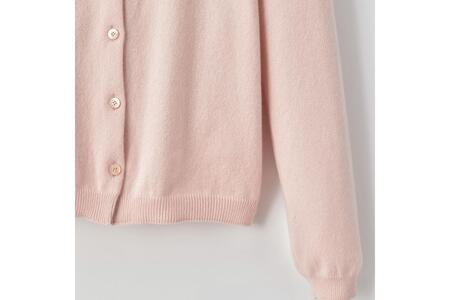 ベビーカシミヤ　カーディガン　レディース　Lサイズ　【ピンク】 【178005-3】 ｶｼﾐﾔ 天然素材 ｾｰﾀｰ 服 国産 国内製造 ﾍﾞﾋﾞｰｶｼﾐﾔ