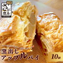 【ふるさと納税】窯出し アップルパイ 10個入り 焼き菓子 洋菓子 お菓子 リンゴ 林檎 りんご 個包装 冷凍 ひのでや ご当地 佐賀県 鹿島市 送料無料 B-477