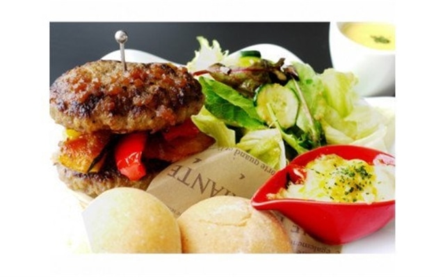 NO655 カフェ・デ・カルム お食事券 ハンバーグランチ 2名様分 / 隠れ家 ハンバーグ ランチ ペアチケット ペア 食事券 チケット