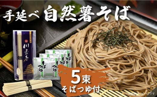 
手延べ 自然薯そば 250g（2～3人前）蕎麦つゆセット / 蕎麦 そば 自然薯 / 南島原市 / 川上製麺 [SCM020]
