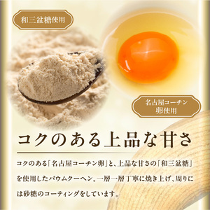 小牧山城バウムクーヘン（コーチン卵と和三盆糖使用）[120A02] 名古屋コーチンバウムクーヘン 和三盆バウムクーヘン 小牧銘菓バウムクーヘン 常温 愛知県 小牧市 アンプチベアやぐま 贈答用バウムク