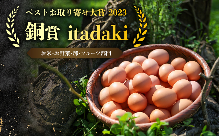 【12回定期便】平飼い放牧 卵 itadaki 24個【ナチュラルエッグラボ】[KAA257]/ 長崎 平戸 卵 純国産 鶏 平飼い もみじ