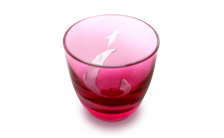 浅草切子 aquatic「Penguin Climb 冷酒 金赤」_0012-069-T07