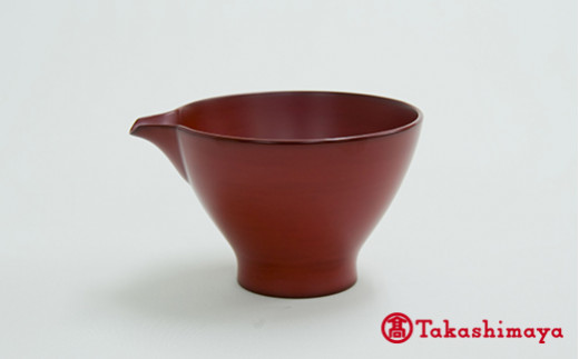 輪島漆器〈輪島キリモト〉片口すぎ型・中（本朱） [高島屋選定品]