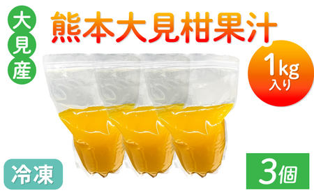 大見柑果汁 冷凍 1kg入り 3個