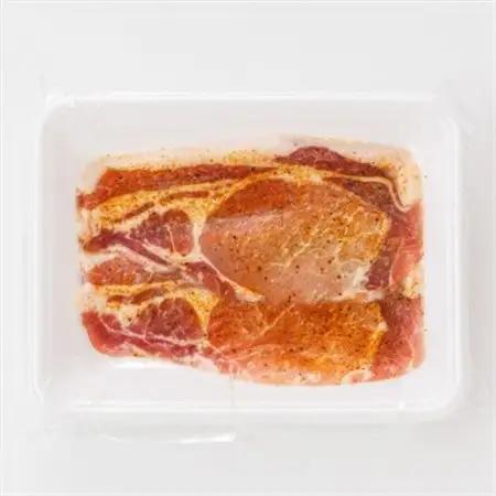 北海道産 豚肉 味付き スパイシーポーク(カレー味)50g×9枚_北海道産 豚肉 ポーク カレー味 フライパン スパイシー カレー ジョイパックチキン 一人暮らし セット おかず 小分け 冷凍 肉 絶