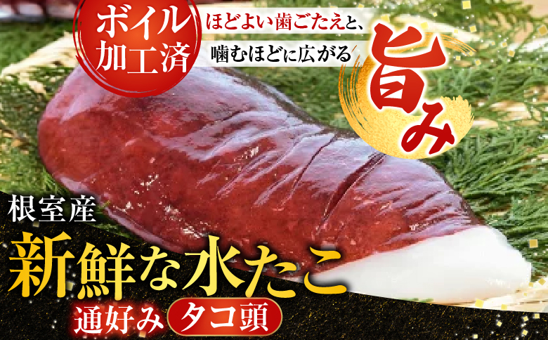 【北海道根室産】ボイル水たこ頭カット10P(計4.5kg) F-20002