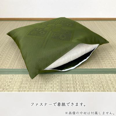 ふるさと納税 蒲郡市 八端判 5枚組 座布団カバー フクレ織り_緑_【G0699】 |  | 02