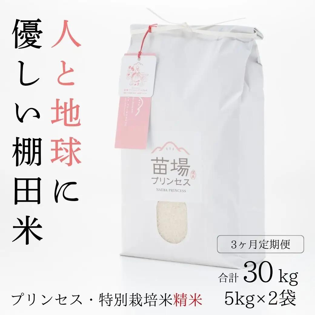【令和8年産先行予約】【3ヶ月定期便】【農薬化学肥料5割減】魚沼コシヒカリ 苗場プリンセス 特別栽培米 精米 10kg(5kg×2袋)×3回 計30kg |津南町 コシヒカリ 定期便